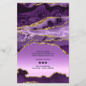 Lila Imitate Folie Preisliste Flyer (Hinten)