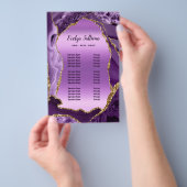 Lila Imitate Folie Preisliste Flyer (Handgriff)