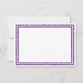 Lila Imitate Glittered Trim - RSVP Card Karte (Rückseite)