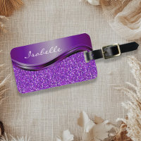 Lila Imitate Glitzer Bling Personalisierte Metalle