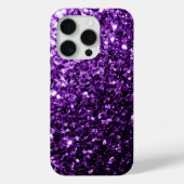 Lila Imitate Glitzer Glitzern Case-Mate iPhone Hülle (Rückseite)