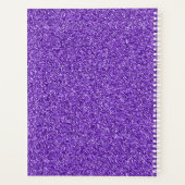 Lila Imitate Glitzer Ihr Name teilen Ihr Sparkon Planer (Rückseite)