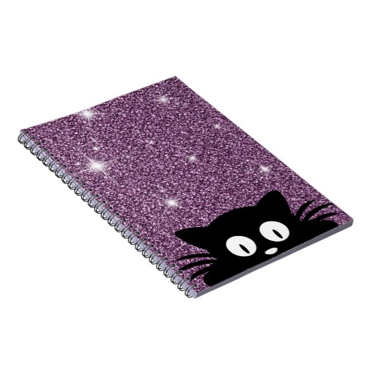 Lila Imitate Glitzer schimmert Textur mit einer Ka Notizblock (Rechte Seite)