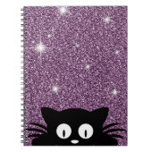 Lila Imitate Glitzer schimmert Textur mit einer Ka Notizblock (Vorderseite)