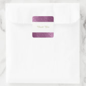 Lila Imitate Glitzer Vielen Dank Quadratischer Aufkleber (Tasche)