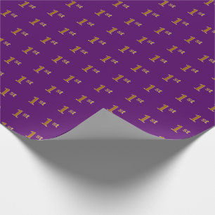 Lila, Imitate Gold 1. (First) Event Wrapping Paper Geschenkpapier
