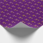 Lila, Imitate Gold 3. (3.) Event Wrapping Paper Geschenkpapier (Ecke)