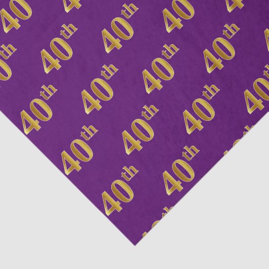 Lila, Imitate Gold 40. (40.) Event Seidenpapier (Ausschnitt)
