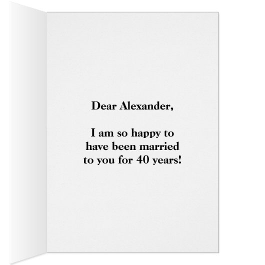 Lila, Imitate Gold 40. Hochzeit und Name (Innen (Rechts))