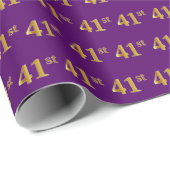 Lila, Imitate Gold 41. (41.) Event Geschenkpapier (Rolleneckpunkt)