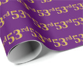 Lila, Imitate Gold 53. (53.) Event Geschenkpapier (Rolleneckpunkt)