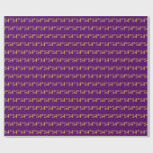 Lila, Imitate Gold 54. (Vierundfünfzigste) Veranst Geschenkpapier (Flach)