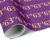 Lila, Imitate Gold 63. (63.) Event Geschenkpapier (Rolleneckpunkt)