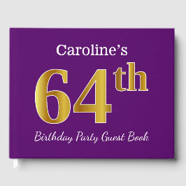 Lila, Imitate Gold 64. Geburtstagsparty; Individue Gästebuch