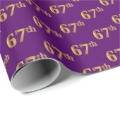 Lila, Imitate Gold 67. (siebenundsechzigste) Veran Geschenkpapier (Rolleneckpunkt)