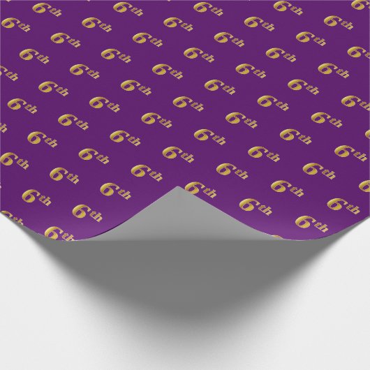 Lila, Imitate Gold 6. (6.) Event Wrapping Paper Geschenkpapier (Ecke)