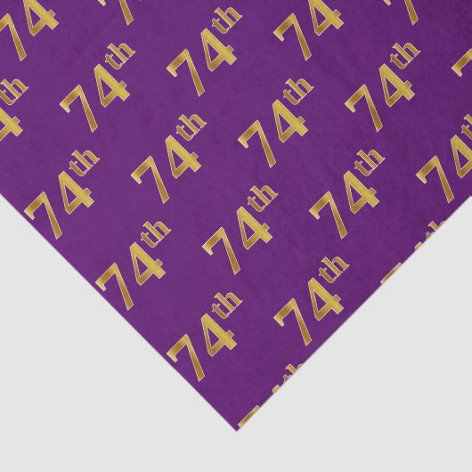 Lila, Imitate Gold 74. (Vierundsiebzig) Event Seidenpapier (Ausschnitt)