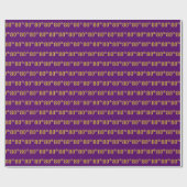 Lila, Imitate Gold 80. (Achtzigste) Veranstaltung Geschenkpapier (Flach)