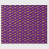 Lila, Imitate Gold 88. (Achtundachtzigste) Veranst Geschenkpapier (Flach)