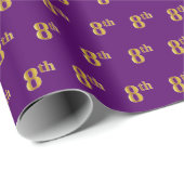 Lila, Imitate Gold 8. (Achte) Veranstaltung Geschenkpapier (Rolleneckpunkt)