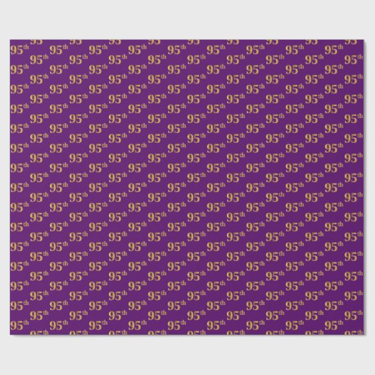 Lila, Imitate Gold 95. (fünfundneunzigste) Veranst Geschenkpapier (Flach)