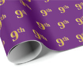 Lila, Imitate Gold 9. (Neunte) Veranstaltung Geschenkpapier (Rolleneckpunkt)