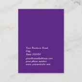 Lila Imitate Gold Glitzer Schmuck Ohrring Display Visitenkarte (Rückseite)