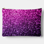 Lila Imitate in Rosa Glitzer Glitzern Zubehörtasche (Vorderseite)