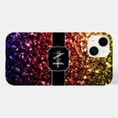 Lila Imitate mit Regenbogengelb, Glitzern mit Mono Case-Mate iPhone Hülle (Rückseite (Horizontal))