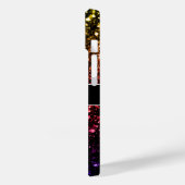 Lila Imitate mit Regenbogengelb, Glitzern mit Mono Case-Mate iPhone Hülle (Rückseite / Links)