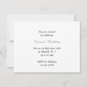 Lila Imitate mit Regenbogengelb, Glitzern mit Mono Einladung (Rückseite)