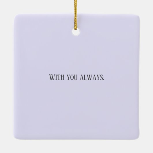 Lila in der Gedenkfeier für die Erinnerung Keramikornament (Rückseite)