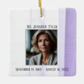 Lila in der Gedenkfeier für die Erinnerung Keramikornament (Vorderseite)