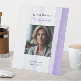 Lila in der Liebe zum Gedächtnis Elegante Beerdigu Sockelschild