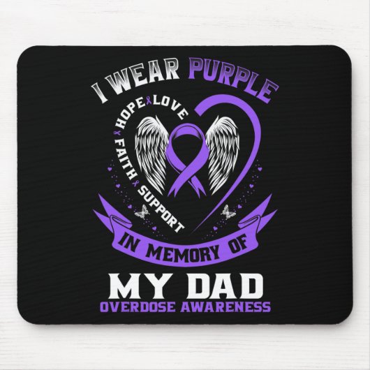 Lila in Erinnerung an das Bewusstsein meines Vater Mousepad (Vorne)