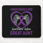 Lila in Erinnerung an den großen Tante - Bauchspei Mousepad (Vorne)