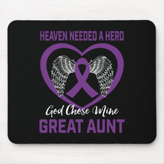 Lila in Erinnerung an den großen Tante - Bauchspei Mousepad (Vorne)