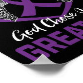 Lila in Erinnerung an den großen Tante - Bauchspei Poster (Ecke)