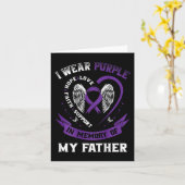 Lila in Erinnerung an Pankreaskarzinom des Vaters Karte (Gelbe Blume)