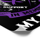 Lila in Erinnerung an Pankreaskarzinom des Vaters Poster (Ecke)