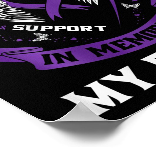 Lila in Erinnerung an Pankreaskarzinom des Vaters Poster (Ecke)