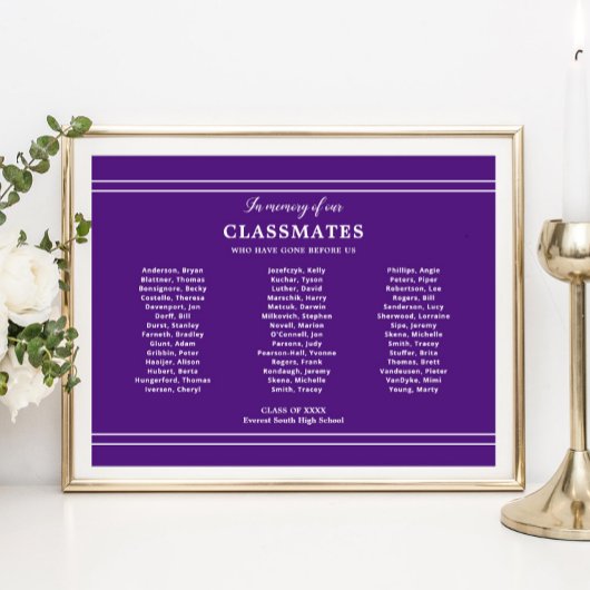 Lila in Erinnerung an unsere Wiedersehen an die Kl Poster