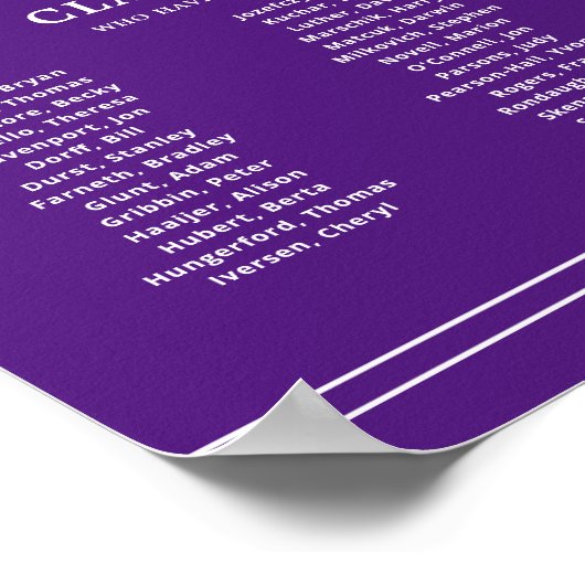 Lila in Erinnerung an unsere Wiedersehen an die Kl Poster (Ecke)