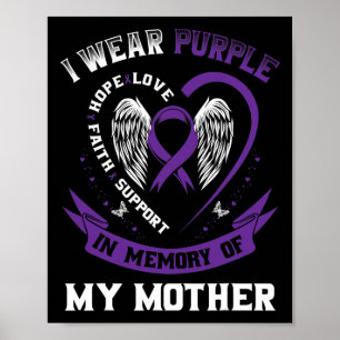 Lila In Gedenken an meine Mutter Mutter Epilepsie- Poster
