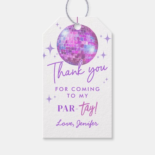 Lila in meiner Geburtsstunde Geschenkanhänger (Vorderseite)