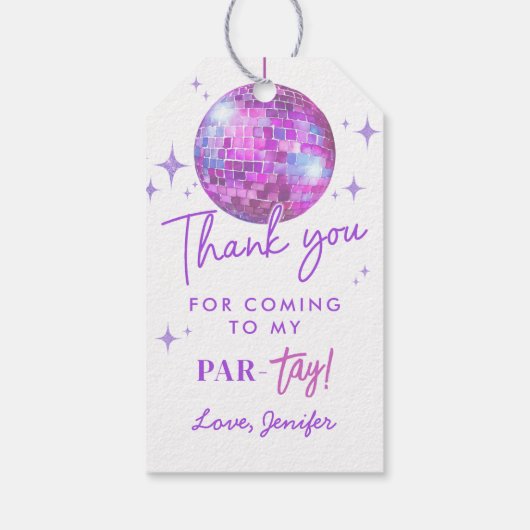 Lila in meiner Geburtsstunde Geschenkanhänger (Rückseite)