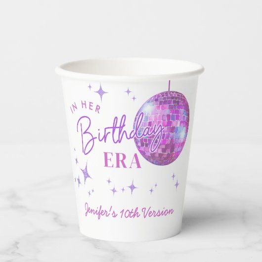 Lila in meiner Geburtsstunde Pappbecher (Vorderseite)