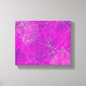 Lila in rosa Netzwerklinien Abstrakt Leinwanddruck (Vorderseite)