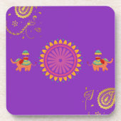 lila Indianer inspiriert Wohngestaltung Untersetze Getränkeuntersetzer (Vorderseite)
