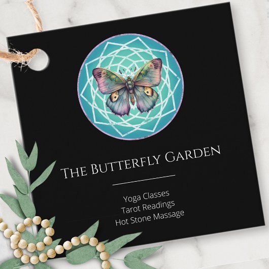 Lila Indigo Butterfly Mystical Mandala Türkis Geschenkanhänger